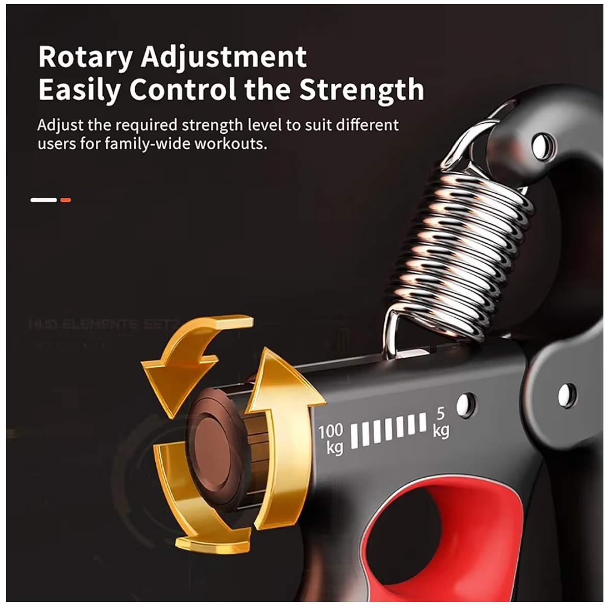 Adjustable Hand Grip Strengthener with Counter - 5-100kg